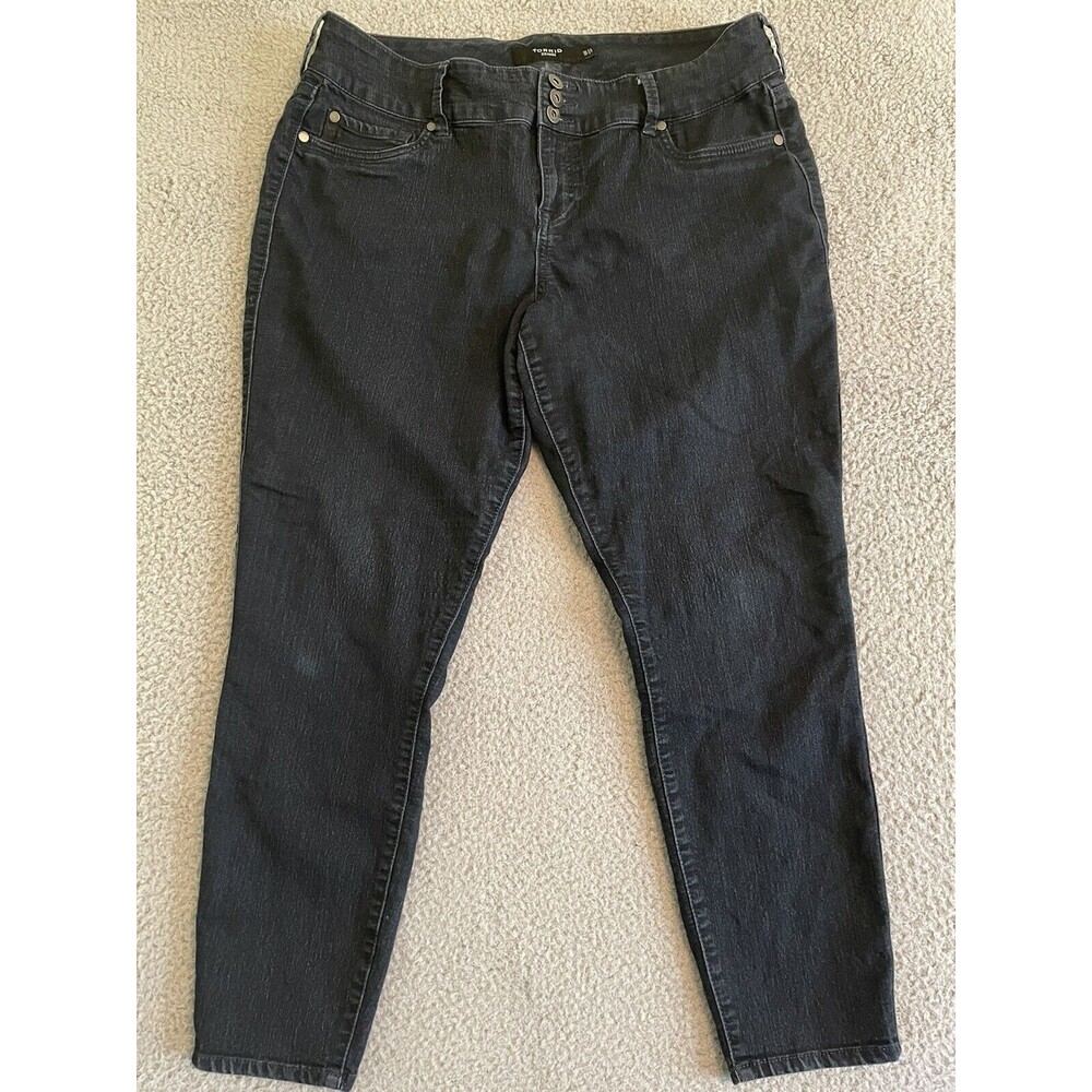 Torrid Womens 18 Super Stretch Dark Wash High Rise Skinny Jeans Jeggings Blue